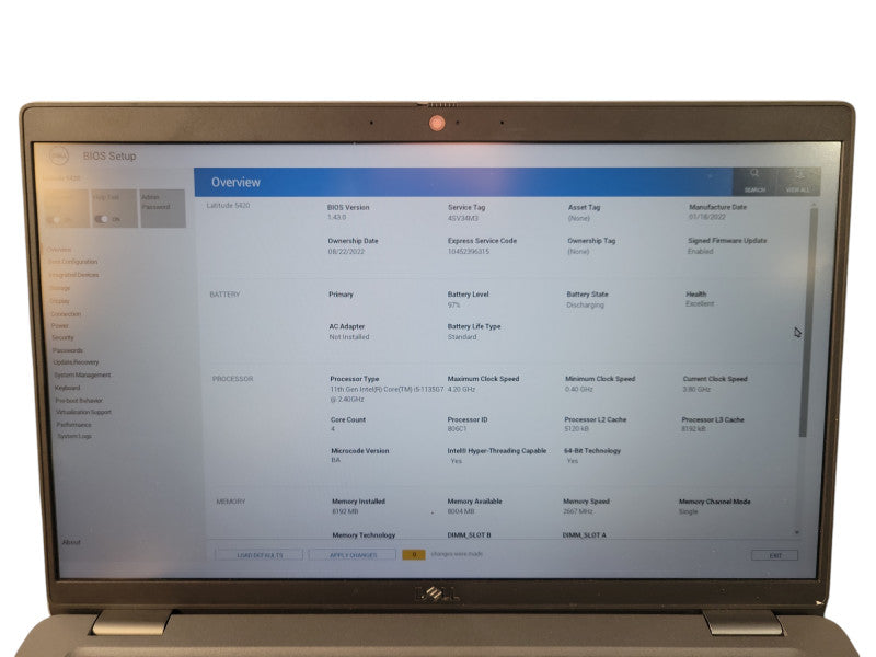 Dell Latitude 5420 i5-1135G7 8GB RAM 256GB SSD ! Lap200