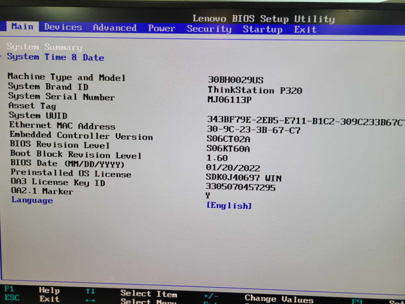 LenovoThinkStation P320 - Core i7-7700 16GB DDR4 QUADRO K2200 250W PSU %