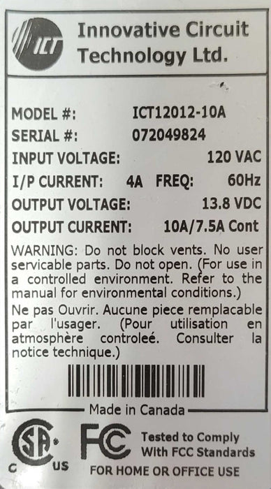 Motorola xpr 4350 two way radio w/ ICT12012-10A Power supply, READ _