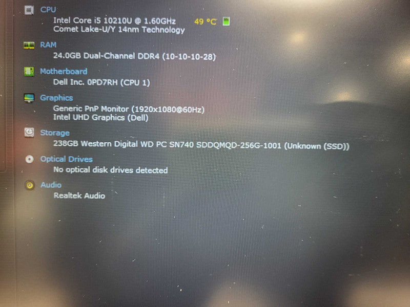 Dell Latitude 3410 14" i5-10210U @ 1.6GHz 24GB DDR4 RAM 256GB NVMe SSD  $ Lap200