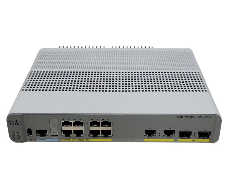 Cisco Catalyst 2960-CX WS-C2960CX-8PC-L 8-Port PoE Gigabit Network Switch _
