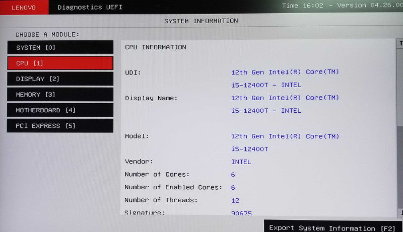 Lenovo ThinkCentre M70q Gen 3 USFF Intel i5-12400T 16GB DDR4 RAM -NO HDD