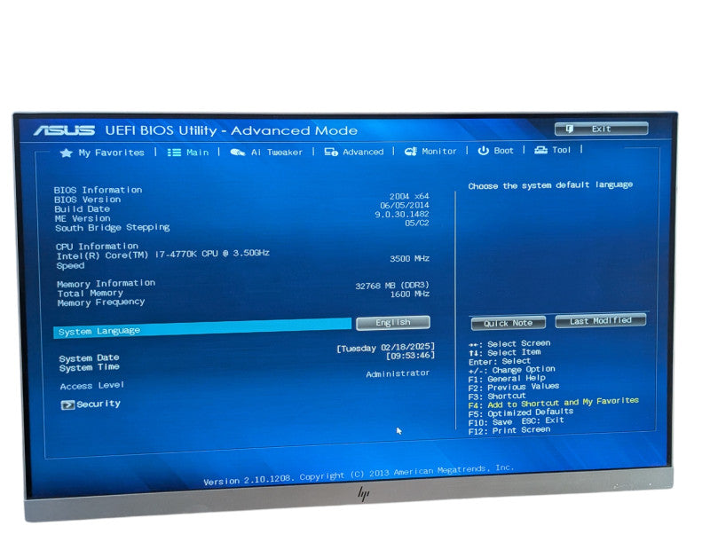 ASUS P9D WS Intel Core i7-4770K 32GB RAM  -