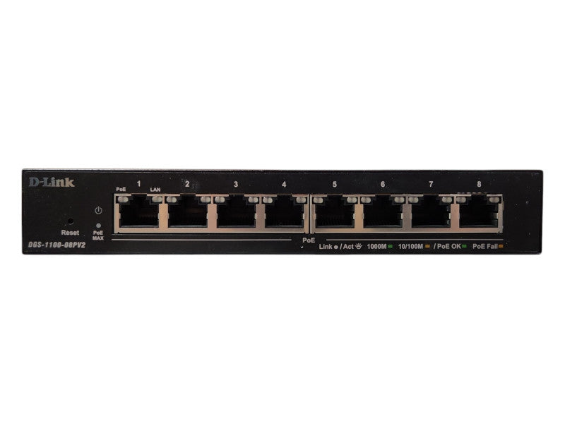 D-Link 8-Port Gigabit Smart Managed PoE and Switch, DGS-1100-08PV2