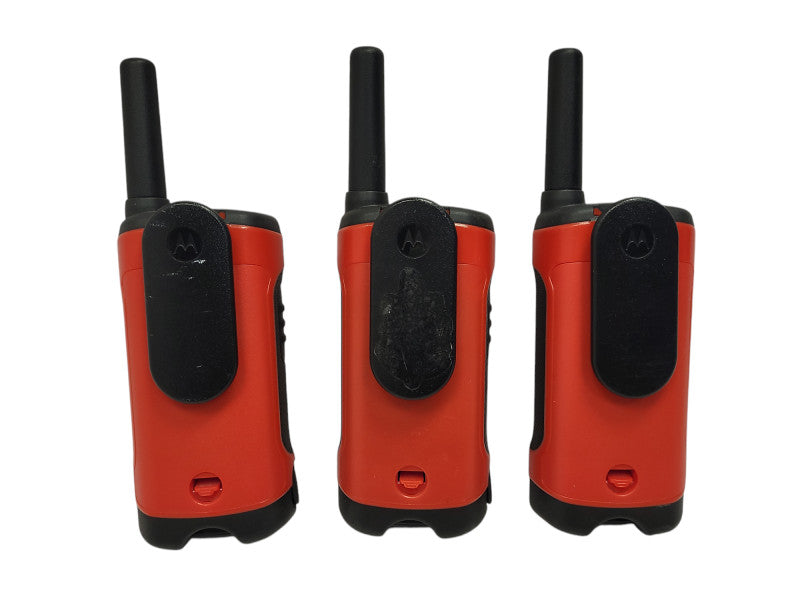 MOTOROLA T265 Rechargeable Emergency Preparedness 2-Way Radio Orange (3 Pack) $