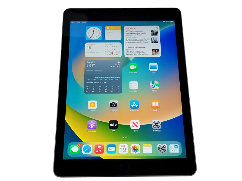 Apple iPad 5th Gen - 128GB - Space Gray [A1823 | Wifi + Cellular | Read] (