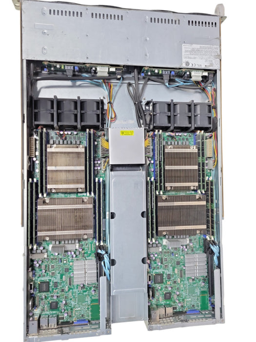 Supermicro 809-12, 2x X9DRT-F 2x Xeon E-5-2690V2 256GB RAM no PSU, READ _