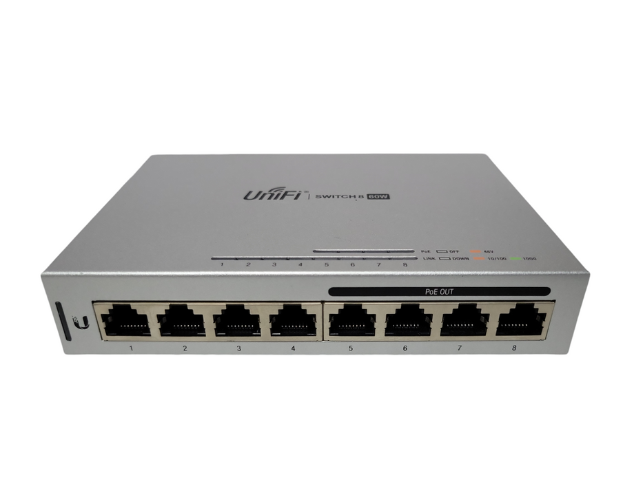 Ubiquiti Networks UniFi 8 Port Ethernet Switch - US-8-60W, READ _