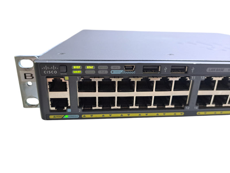 Cisco WS-C2960X-48FPS-L V04 | 48-Port Gigabit PoE+ 740W Switch | 4x SFP