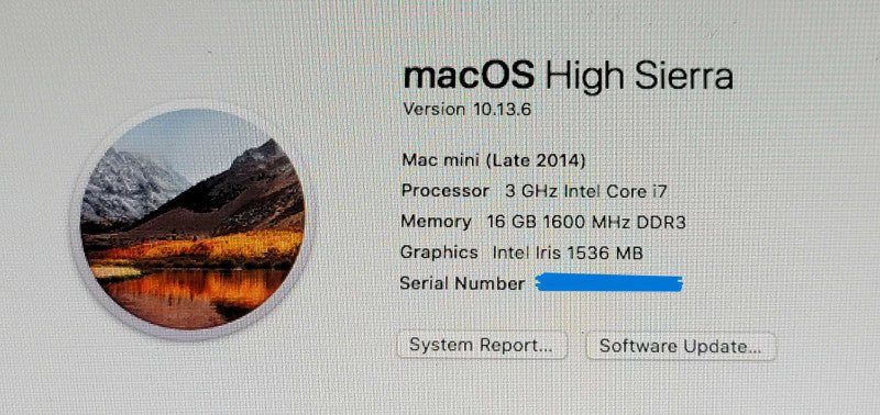 Mac Mini 2014 i7-4578U 16GB DDR3 NO SSD/HDD INSTALLED  β