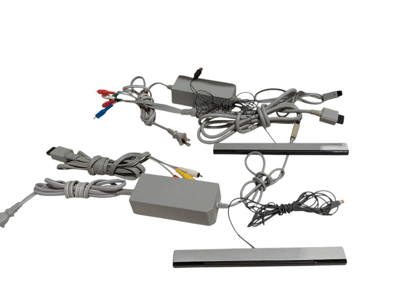 2- Nintendo Wii Bundle, 5 Games , 4 Controllers, 2 Joycons, Cables & Extras =