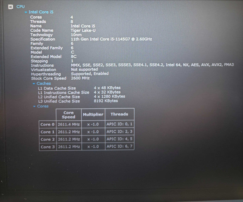 HP EliteBook 840 G8 i5-1145G7@2.6GHz 16GB DDR4 RAM 256GB SSD READ! Q Lap200