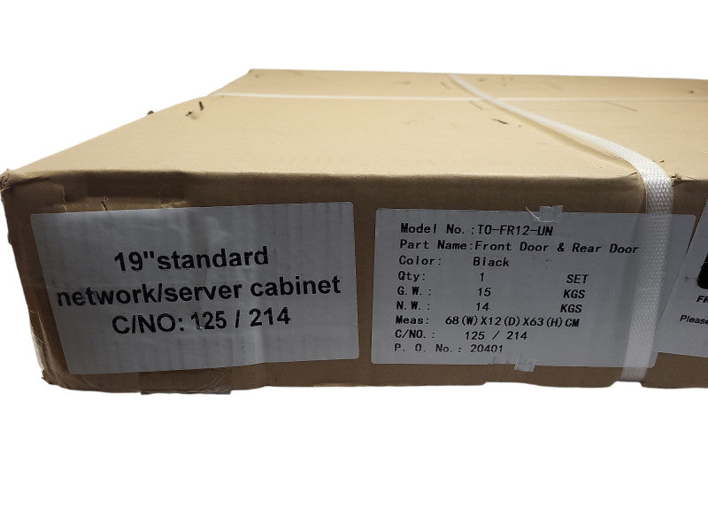 New 19" standard network/server cabinet c/no:125/214 Front/Rear door T0-FR12-UN $