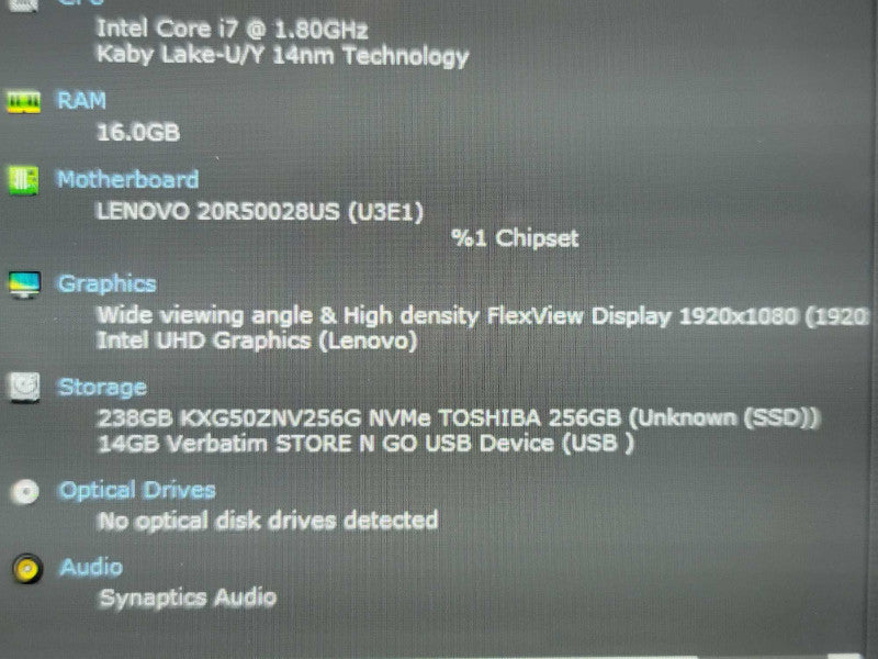 Lenovo ThinkPad L13 Yoga i7-10610U 16GB 256GB SSD  β Lap200