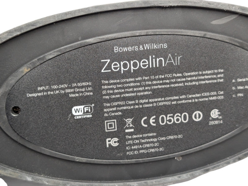 Bowers & Wilkins Zeppelin - Airplay & iPod Docking Speaker -