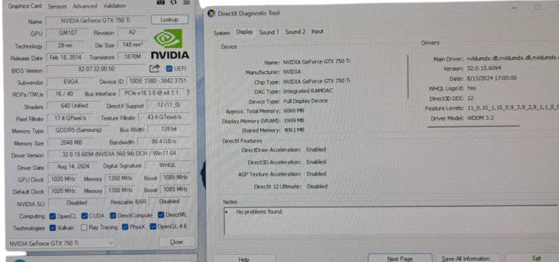 EVGA GTX 750 Ti 2GB GDDR5 PCI-e Video Card 02G-P4-3751-KR