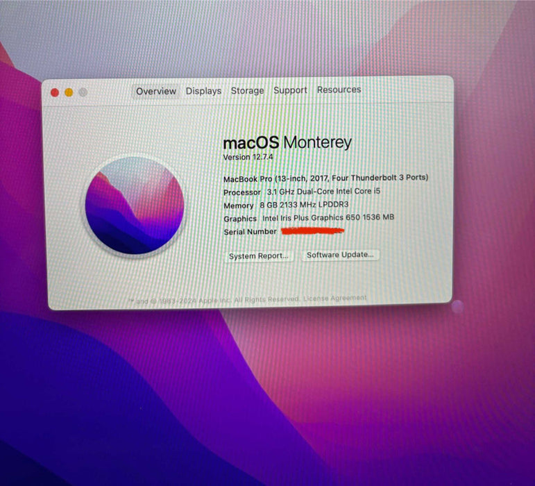 Apple MacBook Pro 13" 2017 i5-7267U 8GB 256SSD Faulty Touch Bar READ!