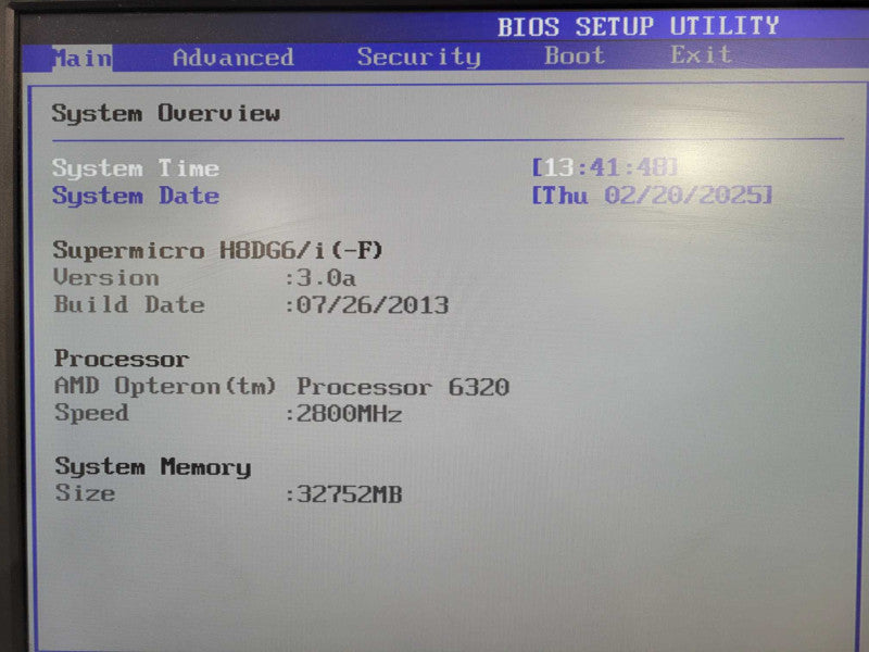 SUPERMICRO H8DG6 Server AMD Opteron 6320 @ 2.8MHz 32GB RAM !