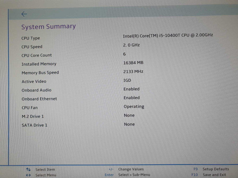 Lenovo ThinkCentre M70q USFF i5-10400T 2GHz 16GB RAM - No HDD