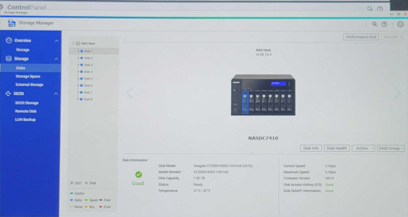 QNAP TS-869-Pro 8-Bay NAS with 8x 2TB Hard drives _