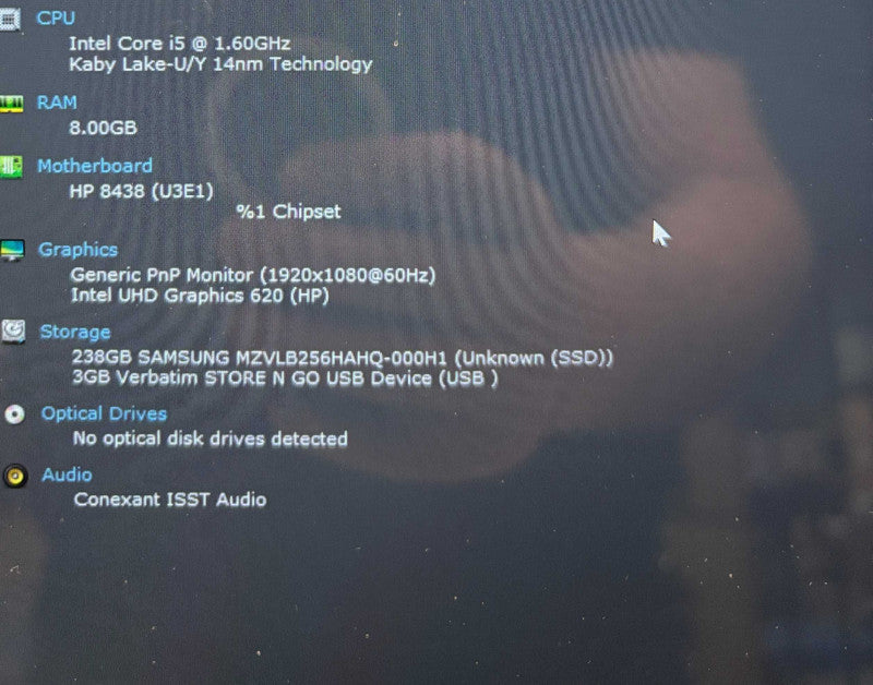 HP EliteBook x360 1030 G3 TOUCH i5-8250U@1.6GHz 8GB RAM 256GB SSD Q Lap200