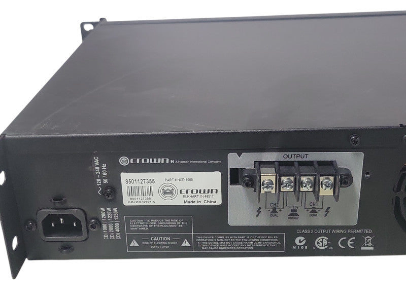 Crown CDi 1000 1200 Watt 2-Channel Professional Power Amplifier READ _