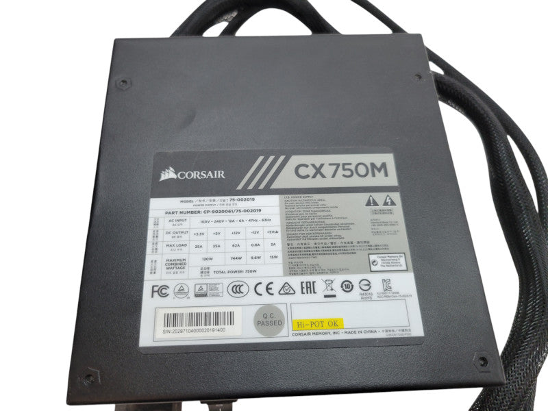 CORSAIR 750W Semi-Modular ATX PSU (CX750M) %