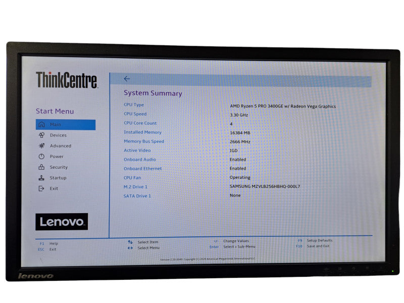 Lenovo ThinkCentre M75q-1 Ryzen 5 PRO 3400GE @3.30GHz, 16GB DDR4, 256GB NVMe