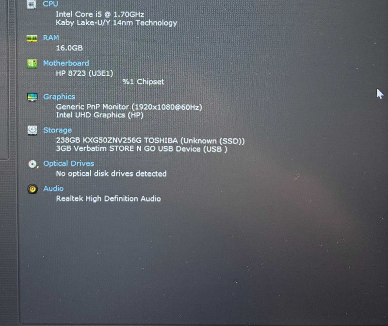 HP EliteBook 840 G7 i5-10310U@1.7GHz 16GB DDR4 RAM 256GB SSD  Lap200
