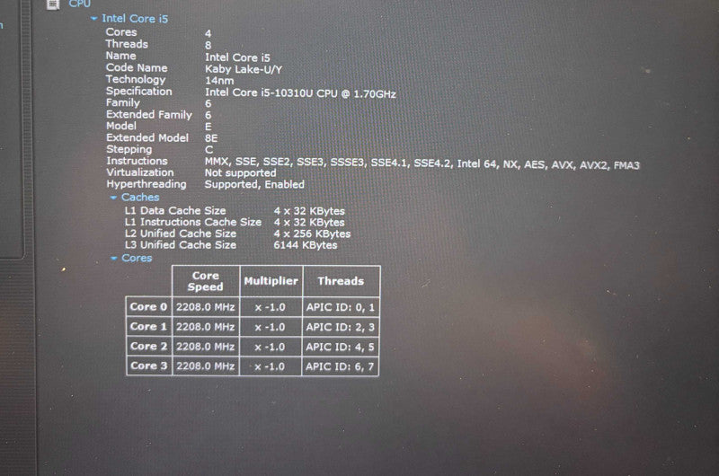 HP EliteBook 840 G7 i5-10310U@1.7GHz 16GB DDR4 RAM 256GB SSD  Lap200