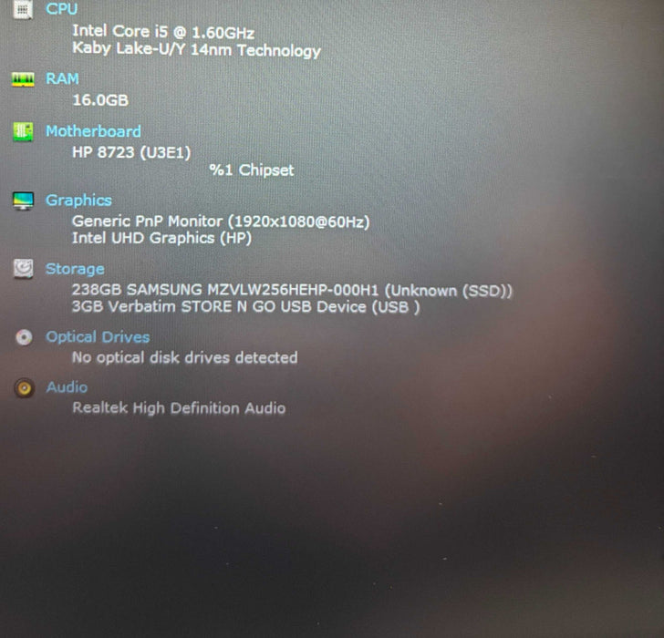HP EliteBook 840 G7 i5-10210U@1.6GHz 16GB DDR4 RAM 256GB SSD Q Lap200