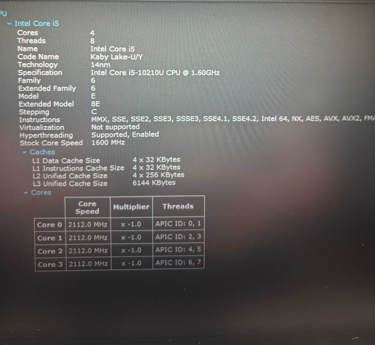 HP EliteBook 840 G7 i5-10210U@1.6GHz 16GB DDR4 RAM 256GB SSD Q Lap200