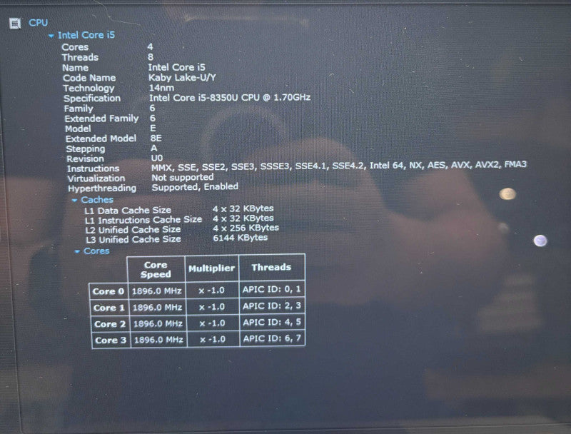 HP EliteBook x360 1030 G3 TOUCH i5-8350U@1.7GHz 8GB RAM 256GB SSD  Lap200