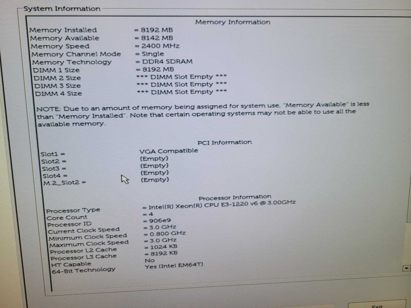 Dell Precision T3620 Workstation - Xeon E3-1220 v6 8GB DDR4 NO HDD 290W PSU %