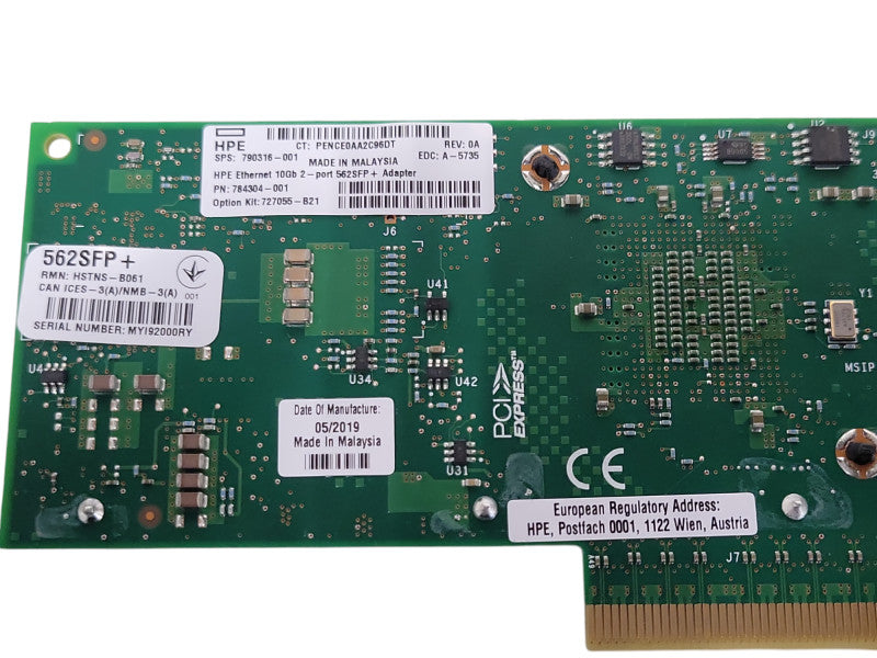 HPE 790316-001 10GB 2-Port 562SFP+ Adapter FH Bracket _