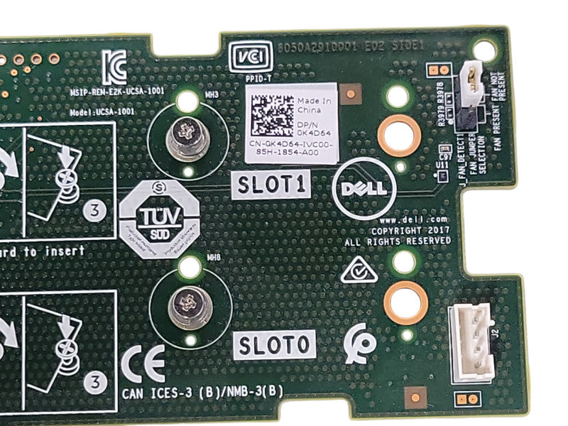 DELL Boss 2x M.2 PCIE Controller Adapter Card 0K4D64, No M.2 _