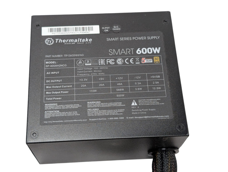 Thermaltake SP-600AH2NCG 600W Computer Power Supply  -