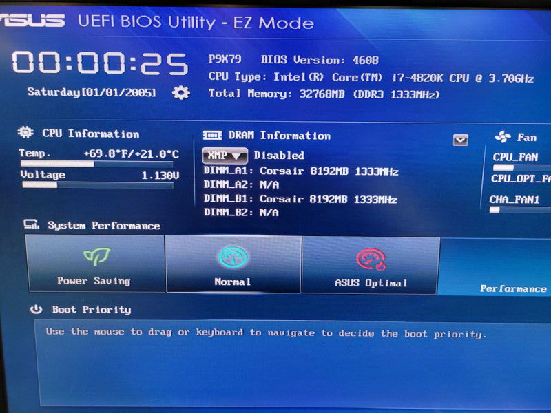 Intel i7-4820K ASUS P9X79 32GB DDR3 + I/O Plate %