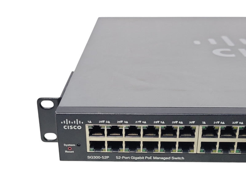 Cisco SG300-52P 52-Port Gigabit PoE Managed Switch SG300-52P-K9, READ _