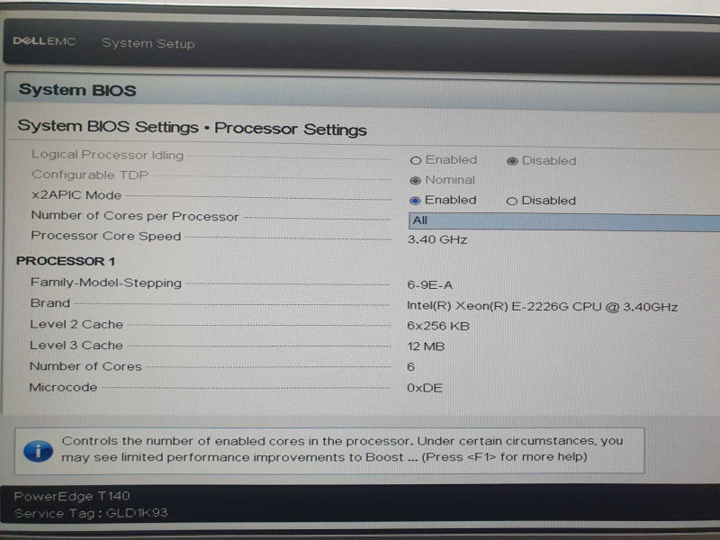 Dell PowerEdge T140 Xeon E-2226G 3.4GHz 24GB RAM BOSS-S1 RAID - No HDD