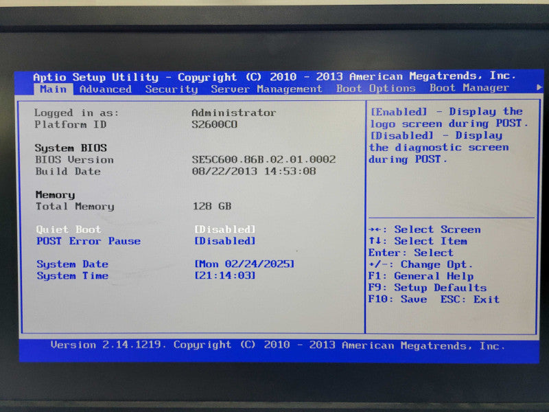 Cisco Firepower FP8370 V01 - x2 Xeon E5-2680 v2, 128GB RAM Δ