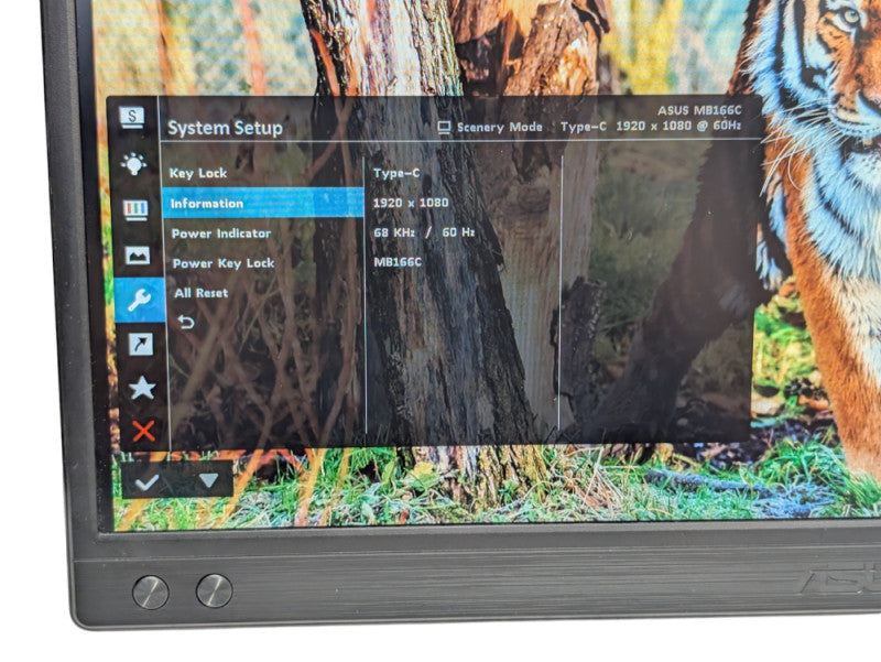 ASUS ZenScreen MB166C 15.6 in 1920 x 1080 Single USB-C DP Type Port  -