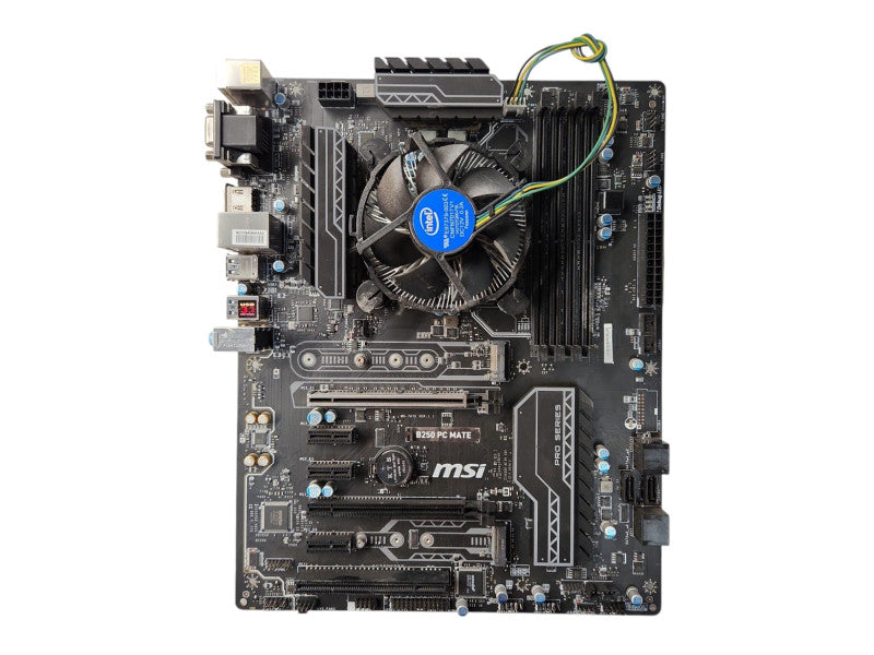 MSI B250 PC MATE with i5-7500 CPU 3.40GHz, No I/O Shield