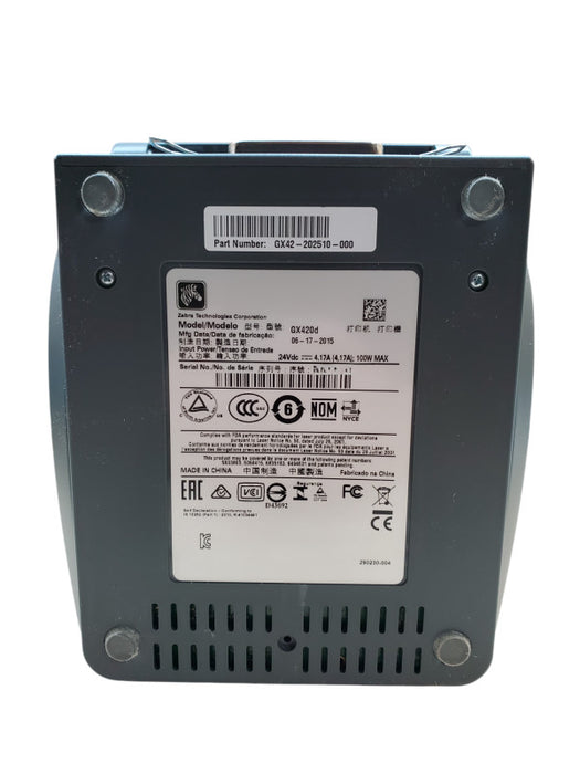 Zebra GX420d Label Printer GX42-202510-000 + Power