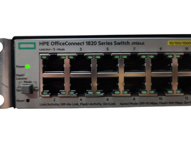 HPE OfficeConnect Switch 1820 48G PoE+ (370W) J9984A | Factory Reset