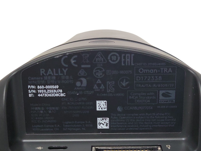 Logitech Rally Video Conferencing Camera V-R0010, read _