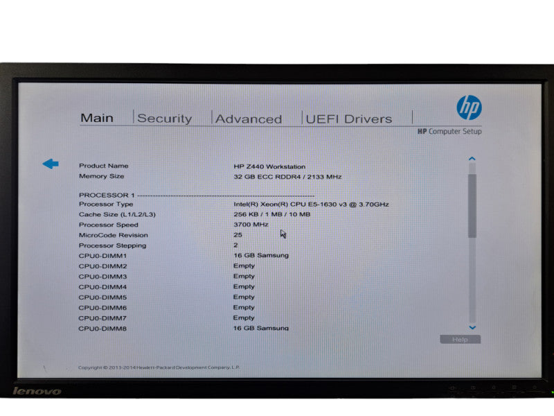 HP Z440 Workstation | Xeon E5-1630 v3 @3.70GHz, 32GB DDR4, K600, No HDD's