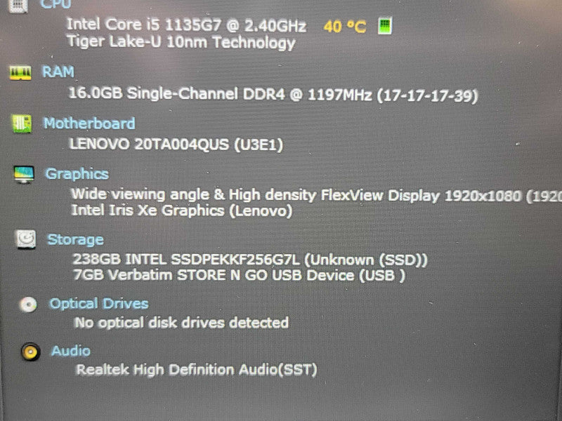Lenovo ThinkPad E14 | i5-1135G7| 16GB DDR4| 256GB SSD READ β Lap200
