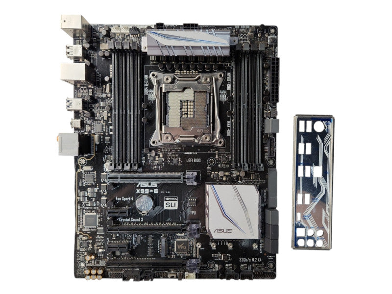ASUS X99-E SOCKET LGA2011 ATX MOTHERBOARD w/ I/O SHIELD, READ