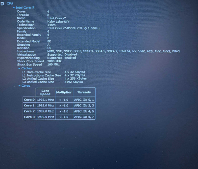 Lenovo ThinkPad P52s i7-8550U@1.8GHz QUADRO P500 2GB GPU 16GB RAM 240GB SSD  Lap200